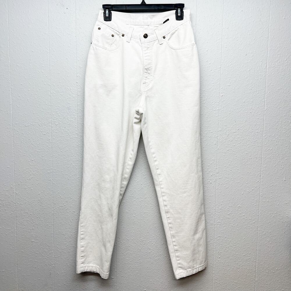 Express Vintage White High Waisted Jeans Womens 12 Cotton Mob Wife Y2K Grunge